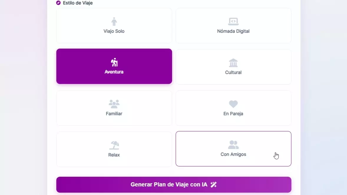 Planeando Viaje con IA